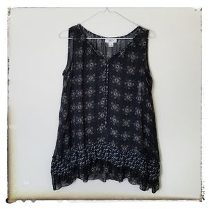 Style & Co. Women's Sheer Print Tank Top